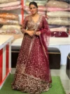 Elegant Maroon Lehenga